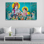 VIBECRAFTS Beautiful Shree Radha Krishna 5 Pieces Canvas Wall Painting For Home | Office | Living Room | Gift (PTVC5Pcs4_8534)