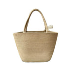 Tvineco Beach Tote boho bags for women large Totebag Summer Bucket Basket Bag HandmadeBag Jute Handbag Beach Jute Bags