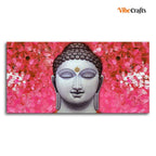 VIBECRAFTS Canvas Paintings for Living Room Drawing Room Buddha Portrait Canvas Wall Painting Fitted With Wooden Frame for Home | Office | Gift (PTVCH_2424)