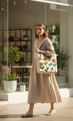 OLL OO LA LA BEAUTY Canvas Tote Bag for Women | Tote Bag | Pinterest Shoulder Bag | Cotton Shoulder Bag | Boho Tote Bags | Casual Daily Use Handbag for Office, College, Shopping & Travel - DGSN-03