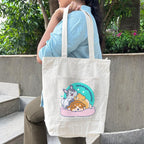 Zoomin Spacious Cotton Tote Bag with Zip Closure and Double Inner Pockets | Soft Fabric Shopping Bag with 60cm Long Handle | Multipurpose For Travel or Daily Essentials (Design - Do Your Own Thing)