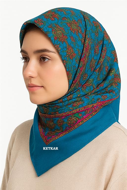 KETKAR Women's Woolen Winter Scarf | Soft & Warm Cold Weather Muffler, Wrap & Shawl | Elegant Wool Blend | Pack of 1_Green