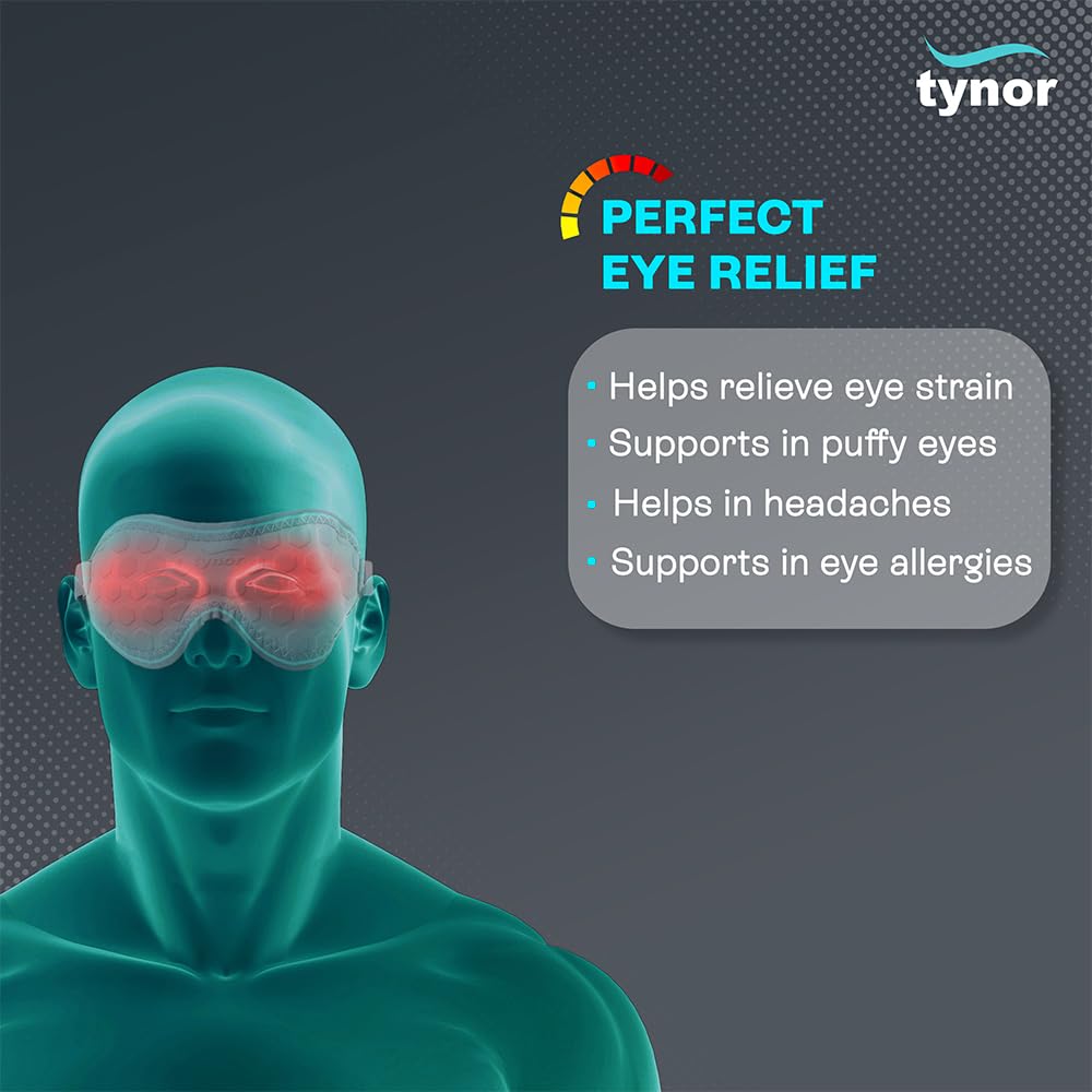 YAKVYA Eye Mask with Ice Pack Sleeping Mask for Travelling, Super Smooth Sleep Mask & Blind Fold, Night Sleeping Eye Mask Slip Eye black Cotton Cover Soft Travel Masks