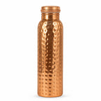 Copprix Copper Water Bottle 1 Ltr | Copper Bottle for Men & Women | 100% Pure Copper | BPA Free & Leak Proof | Easy to Carry | Suitable for Yoga, School & Office | Best for Gifting (Hammered)