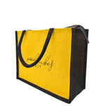 JUTEKA quote printed Jute Bag for Lunch, Office, Grocery, Picnic, Tiffin, Shopping Hand Bag with padded cotton handles…