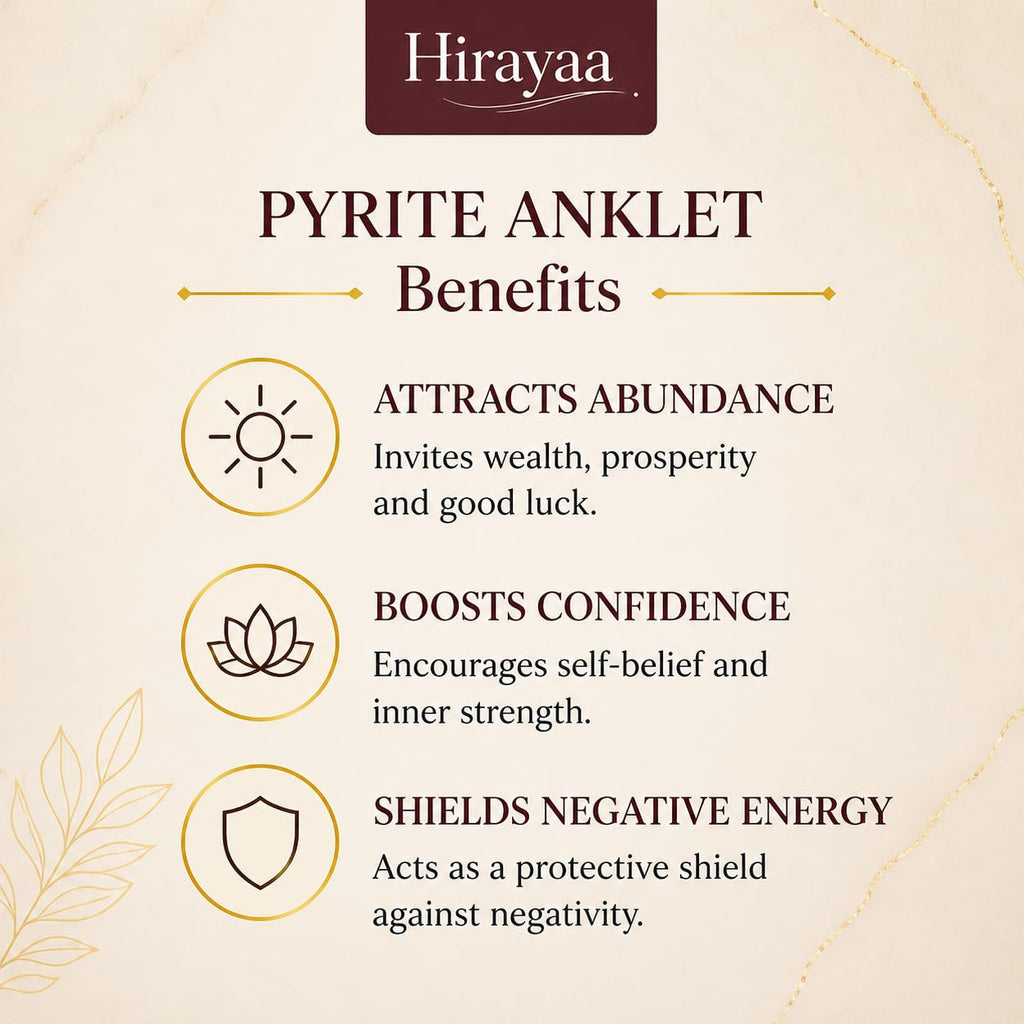 Hirayaa Pyrite Anklet for Women and Girls (Pack Of 2)