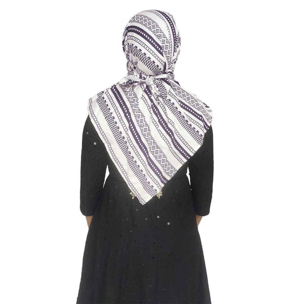 Switchon Rayon Anti Pollution Full face Scarf UV Sun Rays Protection Hijab scarf for women - Free Size (Blue and White)