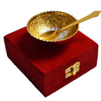 R Ayurveda Copper Handmade Metal Dessert Bowls, 6-Piece, Silver 250 ml