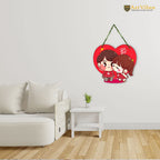 Artvibes Cute Couple Wooden Wall Hanging for Decoration | Valentine Gift for Partner | Couple Gift | Gift Items For Girlfriend Boyfriend Husband Wife | Wall Illustrations | Wall Accent (WH_8310N)