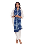 RAI SAHAB Printed Cotton Scarf for Women, Lightweight Soft Scarves Stoles for Summer & Winter(ST-40FLWRBLUE)