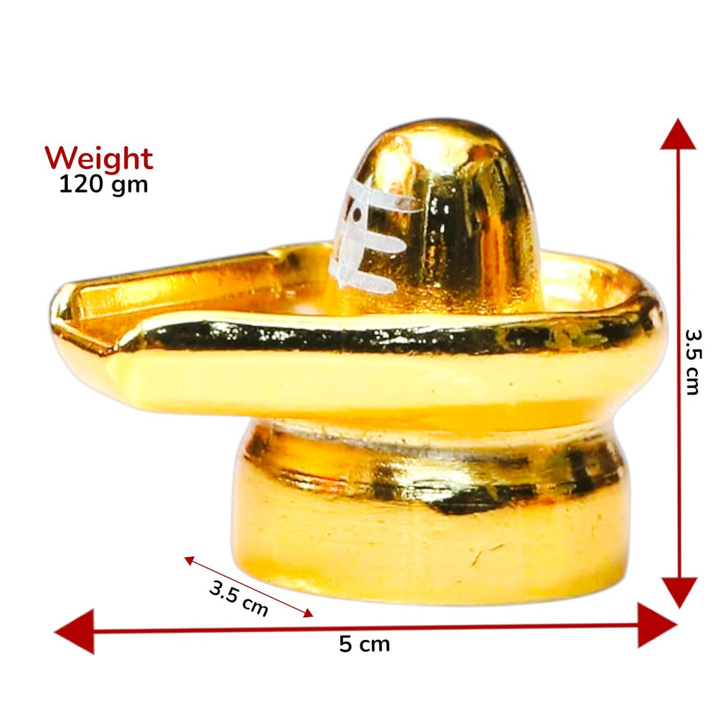 Kridaykraft Metal Shivling for Pooja Small Size Shiv Lingam Statue Idol Puja Gift Purpose Home Décor Mandir Temple Vastu Showpiece Height 3.5 Cm