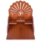 PRIMEFAIR Handmade Beautiful Wooden Temple/Home Temple/Puja Mandir/Wall Hanging and Table Top Home Mandir Temple/Home Art & Craft Engineered Wood Home Wall Temple (BROWN-398)