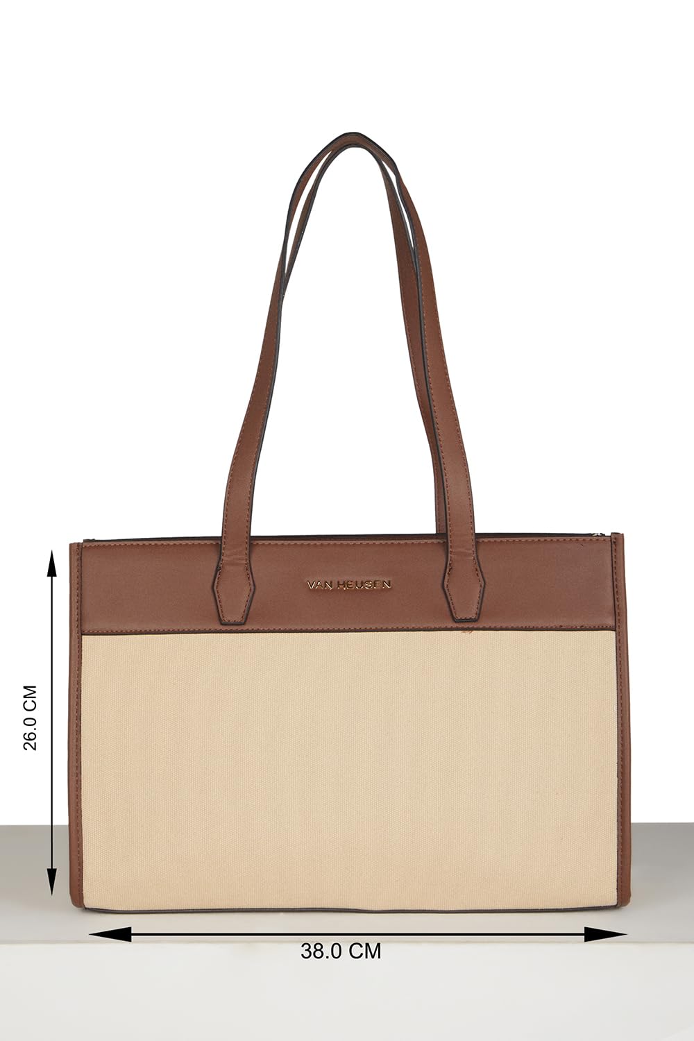 Van Heusen_Womens__Tote Bag_(VWSS25SMU0237_BEIGE/BROWN_)