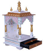 Kamdhenu Art and Craft Wooden Temple/Home Temple/Pooja Mandir/Pooja Mandap/Temple for Home, 61 Cm