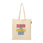VVWV Have a Good Day Printed Reusable Tote Bags | 100% Organic Cotton Shopping/Grocery Bag | Multi-Purpose Bag | Sturdy Canvas Bag with 15kgs Capacity (13 x 15.7 Inch)