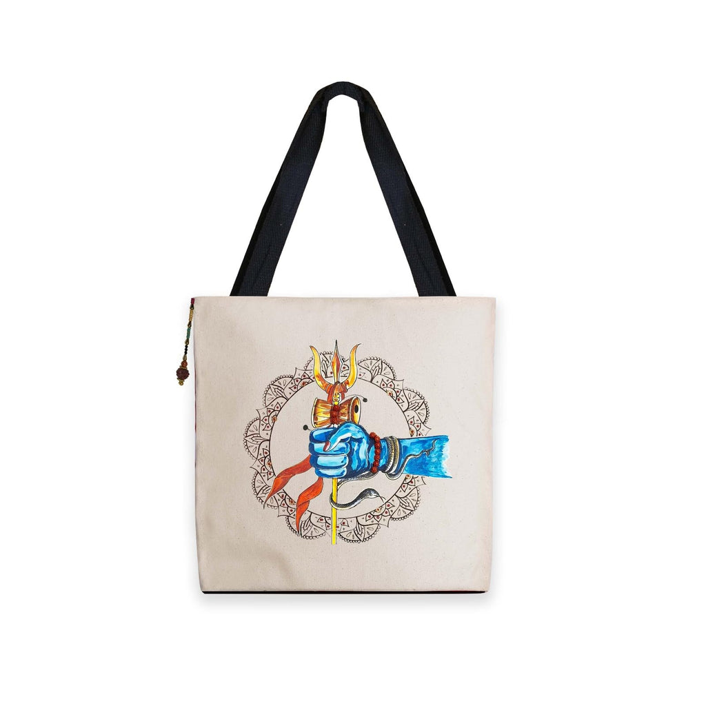 The Purani Jeans Women’s Denim Tote Bag with Ghungroo Design | Large Capacity Shoulder Handbag | Stylish Office, College & Travel Bag with Zipper Gift for women tote bag