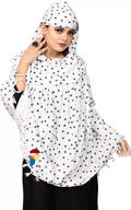 PRACHARAN Cotton Innovative Stylish 1 Black Dot Printed Pattern Fancy Scarf With Sun Protection Cover Face Cotton Driving Scarf for Women's and Girls