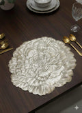 Table Placemats Elegant Light Golden Color with Stunning 3D Embossed Design | Durable, Waterproof & Stylish Dining Decor (Wild Sunflower, Pack of 6) Kafalo