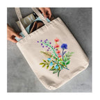 AY FASHION Canvas Tote's Tote Bags Reusable Cotton Shopping/Grocery Bag | Multi-Purpose Bag Canvas Bag Recycle think sustainable for Women etc(Off-White Color, 16x15 inch with handle 12 inch)_09
