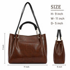 Women's Handbag Set Women's Vegan Leather Stylish Tote Bag Pack of 5