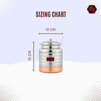 ZESTILO Stainless Steel Oil/Ghee Jar Ghee Container Oil Pot Ghee Container with Spoon Copper Bottom Finish (1100 ml)