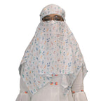 AARKRI SALES Cotton Long Scarf Cum Mask Scarves Usable for Vehicle Driver | White Printed Design | Universal Size | For Girl & Women | Sun Protection Light Weight (Music Short Scarf)