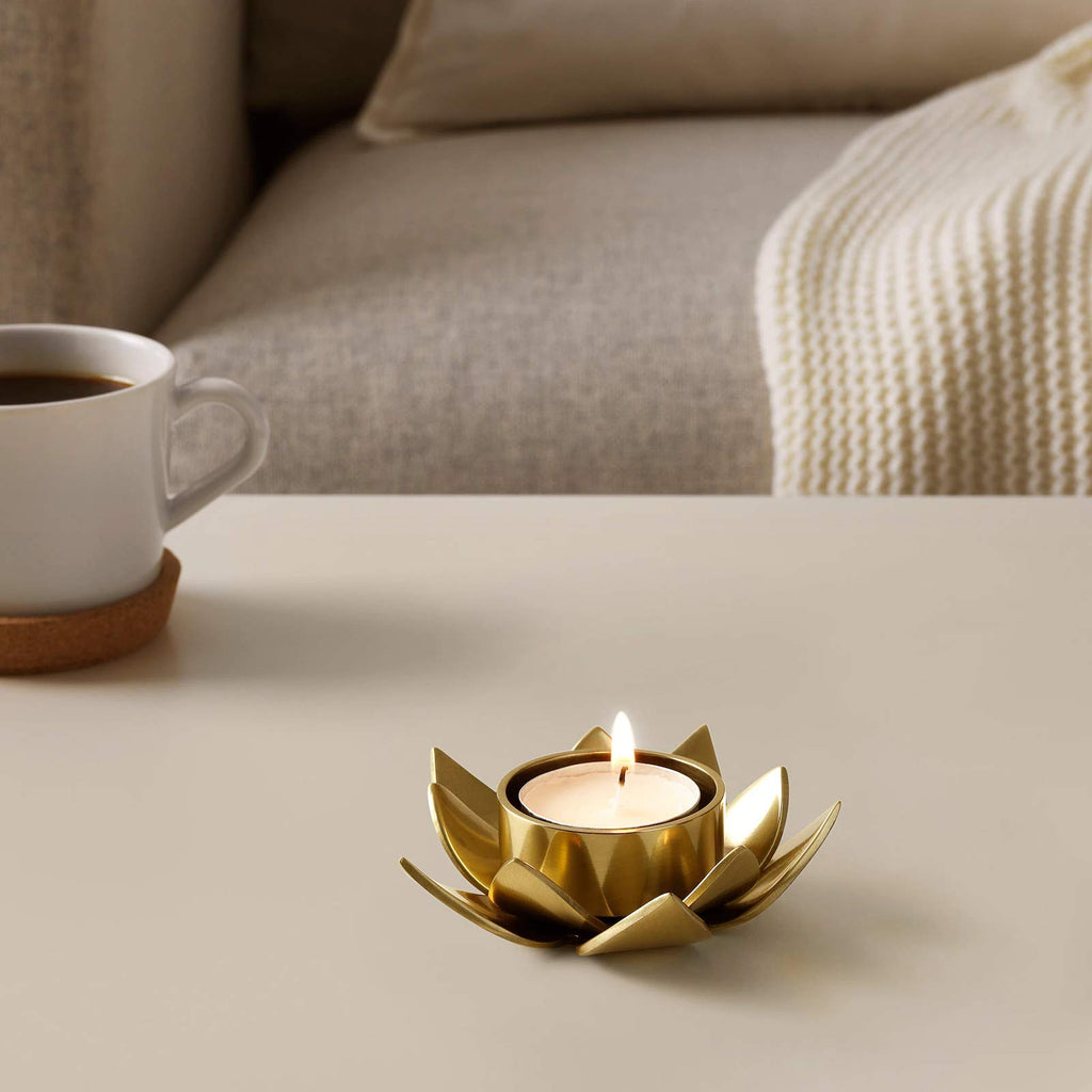 Ikea Tealight Holder, Gold-Colour/Lotus3 cm (1 ),Metal