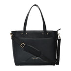 The Gusto Black Ardor - Premium Vegan Leather Tote Bag For Women | Stylish Hand Bag/Shoulder Bag With Zip, Fits Upto 14 Laptop | Office, Casual, College Use | Detachable Sling, Handcrafted
