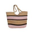 ROSSLYN Big Eco-Friendly Reusable Jute&Cotton Bag for Cloth Shopping Bags for Daily use Market Carry Milk Grocery Fruits Vegetable with Reinforced Handle jhola Bag (PINK)