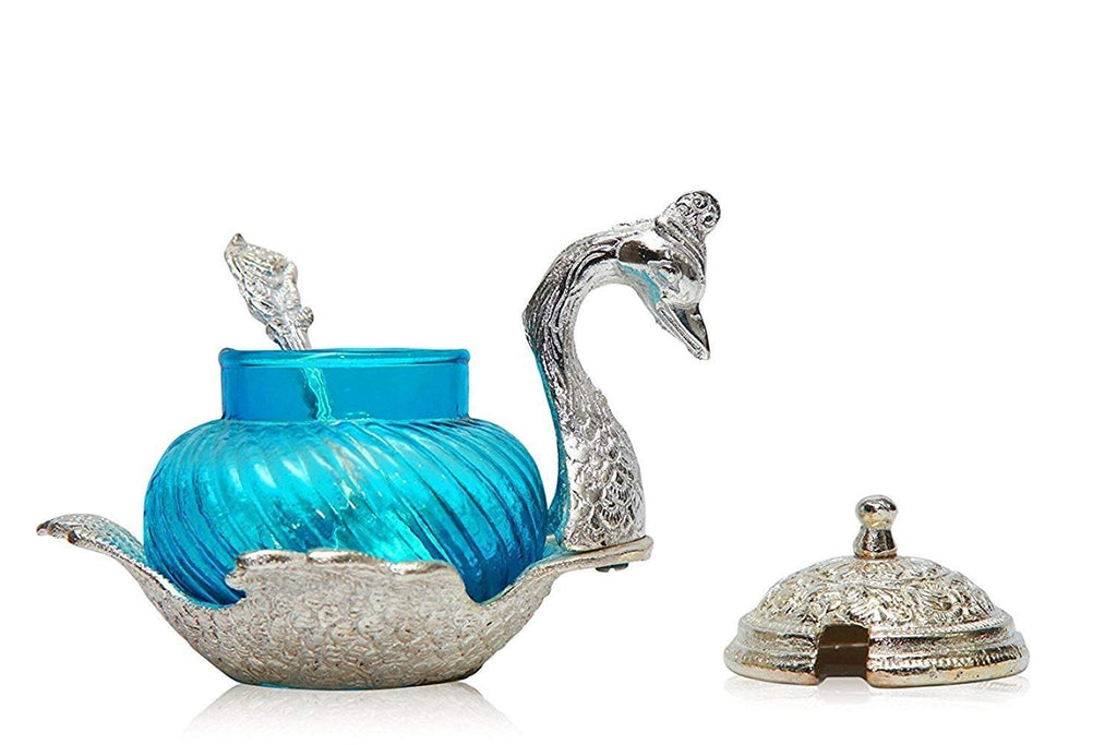 Prince Home Decor & Gifts Metal Bowl Tray Set - 1 Pc, Silver.