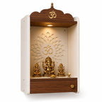 Crosscut Wooden wall Hanging mandir, Temple for Home and Office Pooja