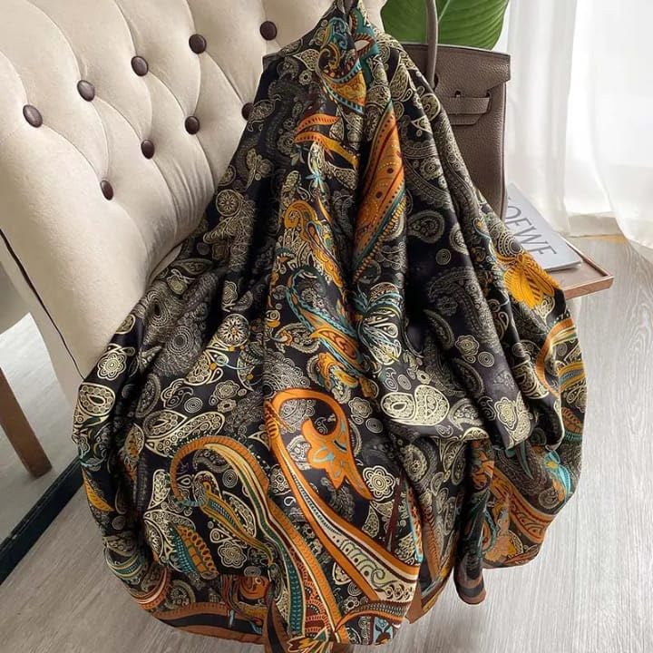 SWANKY Silk Stoles For Women Stylish Latest, Scarf for ladies & Girls, Head Neck Scarves, duppatta for girls (Multi 2)