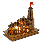 Ram Mandir Ayodhya 3D Model Authentic Design Ideal for Home Temple, Home Decor & Gifts (22x21x12 cm) with Light & Charger Adapter