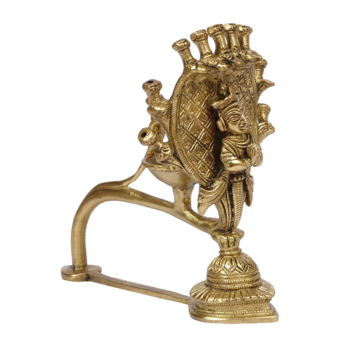 Artavrko Brass Sheshnaag Aarti Incense Burner and Naag Devta Snake Jyoti Deepak Oil Lamp Diwali Gift Tealight Loban Holder Aarti for Home Office Temple God Puja 6 Inch