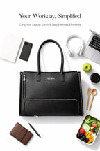 Stylish Women's Tote Bag For Woman With Insulated Lunch Compartment | Lightweight & Elegant | Lunch Bag for Office | Fits 15.6 Inch Laptop Bags For Women Office Use | Water Resistant | Free Sling Bag