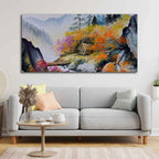 VIBECRAFTS Canvas Paintings for Living Room Drawing Room Amazing View Canvas Abstract Wall Painting for Home|Office|Gift(PTVCH_2376)