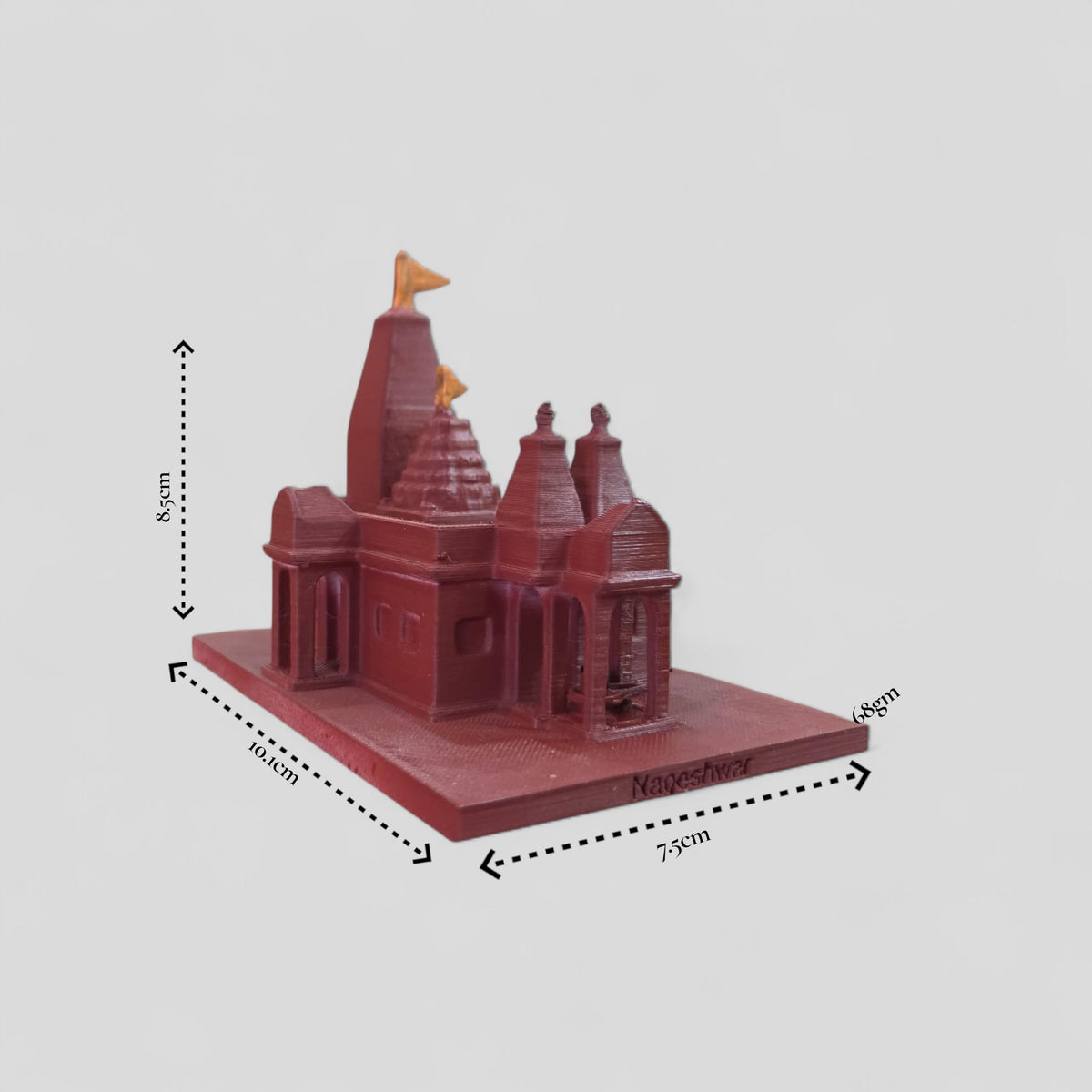 DevaDarshan Nageshwar Jyotirling Miniature Temple | Blessed Shivling Idol for Puja Rituals, Home Mandir & Festival Décor