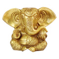 Svarup Brass Sitting Ganesha Idol in Gold Color Height 10 Inch Weight 1.9 Kg