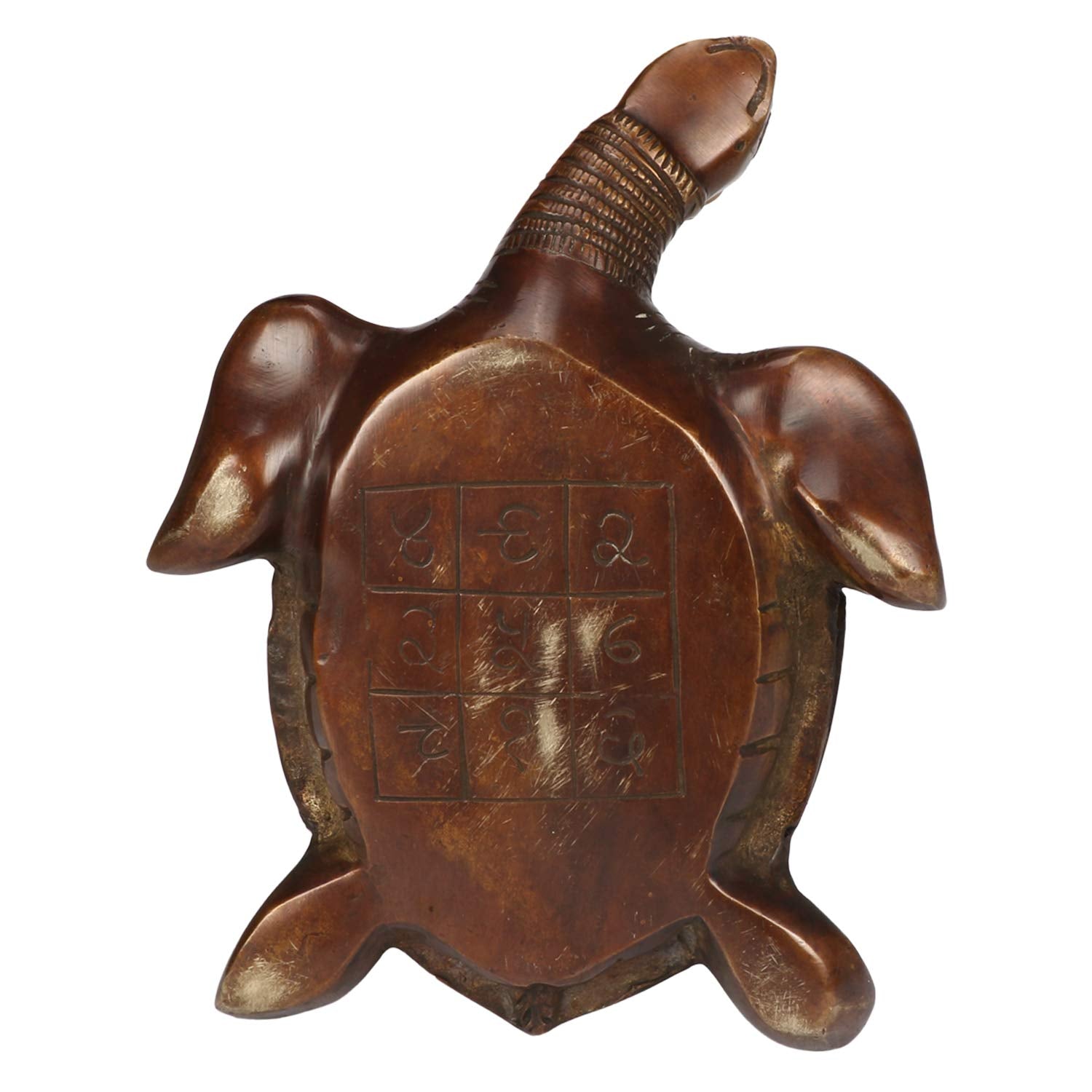 ARTVARKO Antique Big Brass Tortoise for Good Luck Showpiece Turtle Kachua Tortoise for Shree Yantra Feng Shui Vastu Long Life Career and Luck 8.5 Inches