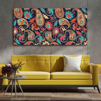 VIBECRAFTS Canvas Paintings for Living Room Drawing Room Floral Madhubani Art Canvas Wall Painting Fitted With Wooden Frame for Home | Office | Gift (PTVCH_2414)