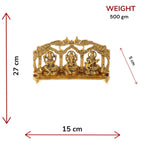 Prince Home Decor & Gifts Metal Laxmi Saraswati Idol Decorative Murti Peacock Frame Metal Statue For Pooja & Your Home, Office, Decorative Showpiece Figurines, Corporate Gift, Golden