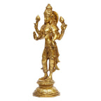 ARTVARKO Brass Maa Laxmi Murti Lakshmi Standing Blessing Idol Statue for Home Office Mandir Décor Puja Vaastu 10 Inch