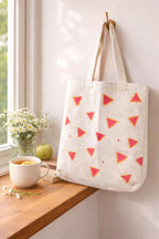 Trashury Hand Painted Large Cotton Canvas Tote Bag for Women & Girls | Reusable Shoulder Handbag for College, Office, Shopping & Travel (2)