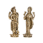 ARTVARKO Brass Vishnu Laxmi Murti Lord Bhagwan Vishnu Narayan Lakshmi Goddess Laxmi Statue Idol Murti (Light Weight Small Size 5x3x9.5 cm)