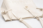 Carrylux Soft PU Textured Tote Bag for Women (Ivory)