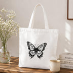 Adorvue Butterfly DIY Tote Bag Painting Kit for Kids & Adults Premium Canvas Cotton Reusable Tote Bag for Kids & Adults DIY Art & Craft Projects, Eco-Friendly Everyday Handbag Pack of 1