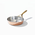 P-TAL Copper Frying Pan with Heat-Resistant Handle | 8.25 Inch Naturally Non-Stick Tin Coated Pan for Healthy Cooking | Traditional Design, Eco-Friendly & Durable Cookware