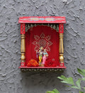 CRAFT TREE Multicolour Neem Wood Pooja Mandir Without Door for Puja Room | Wooden Furniture | Solid Mandap | Color- Multicolour