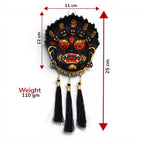 KridayKraft Mahakala Evil Eye Nazar Battu Wall Hanging – Home Entrance & Vastu Protection – Spiritual Door Hanging with Tassels (11 x 25 cm)