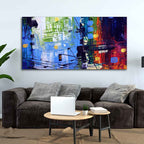 VIBECRAFTS Canvas Paintings for Living Room Drawing Room Abstract Art Canvas Wall Painting of Cityscape for Home|Office|Gift(PTVCH_2373)
